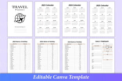 Travel Planner Canva Template Interior - CraftNest - Digital Crafting and Art