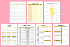 Workout Nutrition Logbook for Optimal Fitness - CraftNest - Digital Crafting and Art