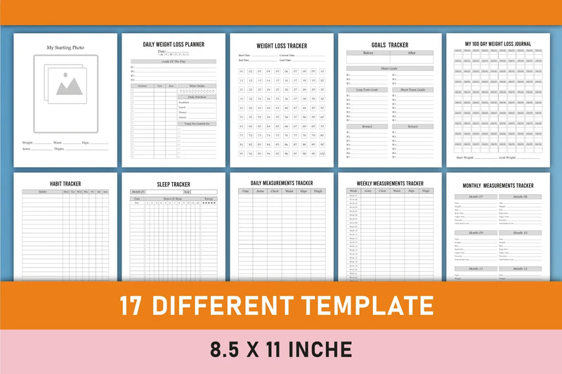Weight Loss Planner - CraftNest - Digital Crafting and Art