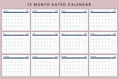 Landscape Monthly Calendar 2024 - CraftNest - Digital Crafting and Art