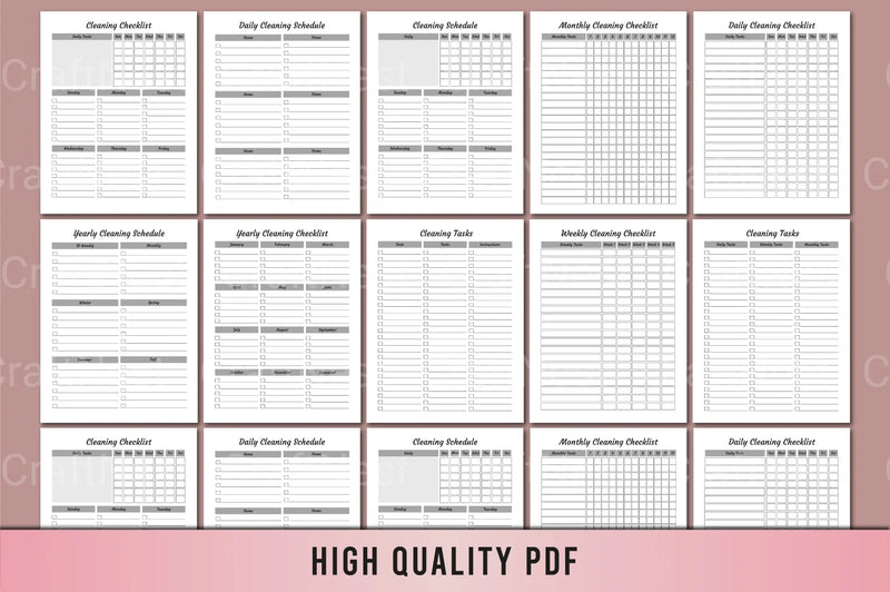 Ultimate Cleaning Planner for Organized Living - CraftNest - Digital Crafting and Art