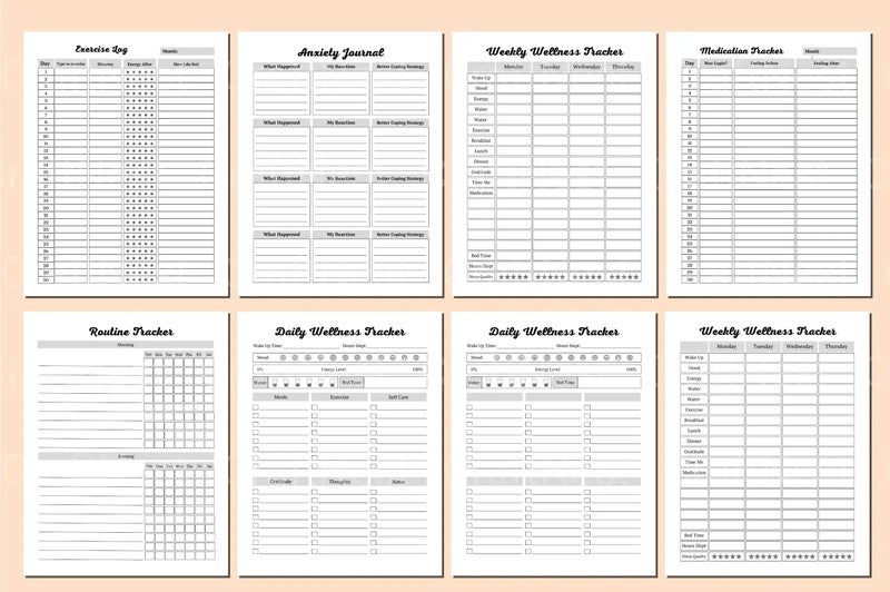 Health Self-Care Planner - CraftNest - Digital Crafting and Art