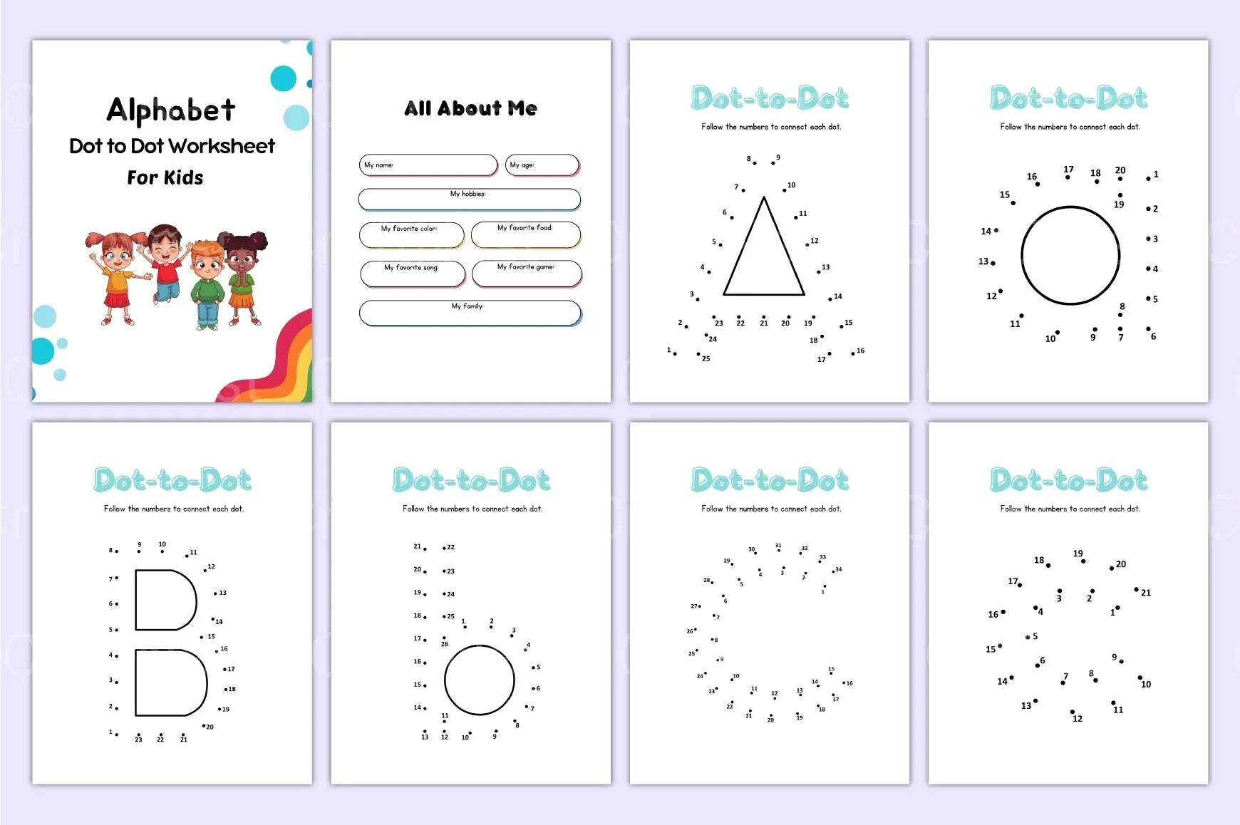 Alphabet Dot to Dot Worksheet for Kids - CraftNest - Digital Crafting and Art