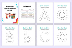 Alphabet Dot to Dot Worksheet for Kids - CraftNest - Digital Crafting and Art