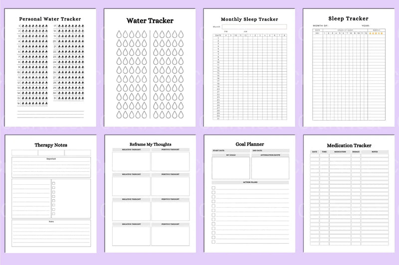 Mental Health Wellness Planner - CraftNest - Digital Crafting and Art