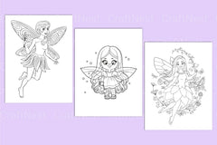 Cute Fairy Coloring Page - CraftNest - Digital Crafting and Art