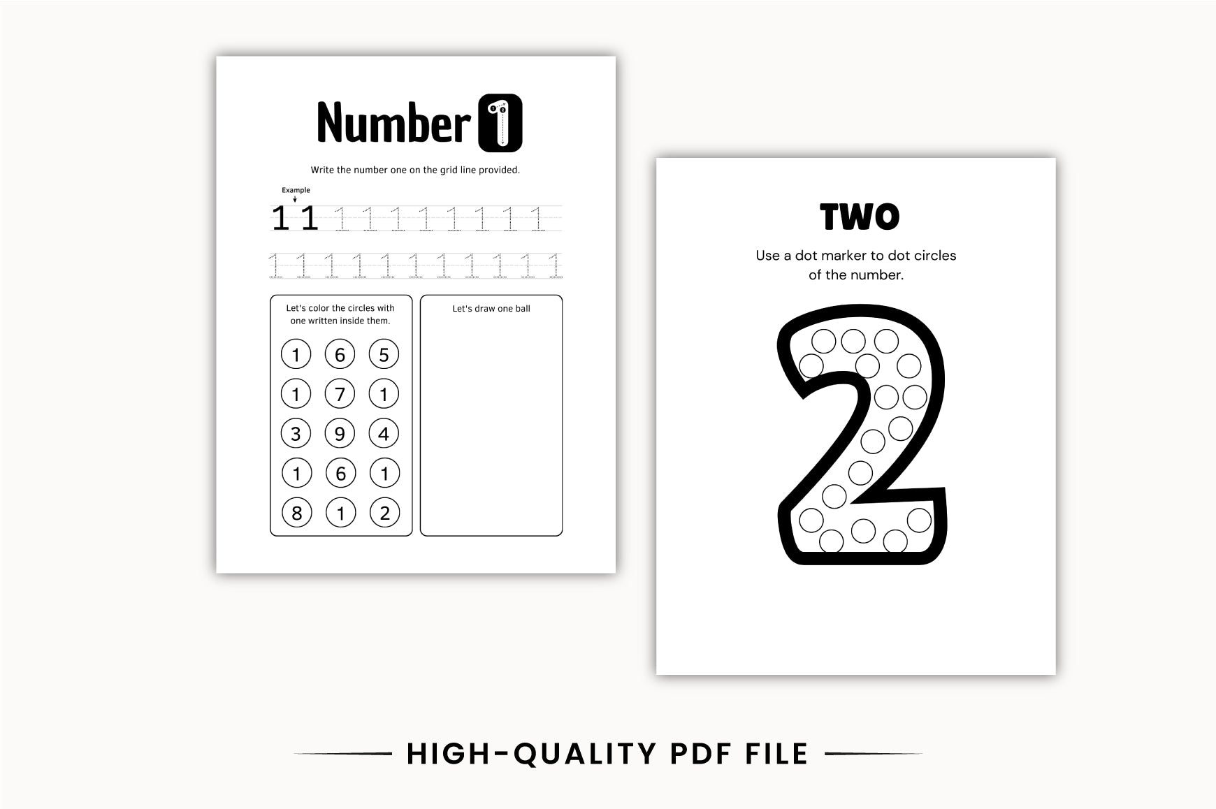 Number Dot Activity Workbook for Kids