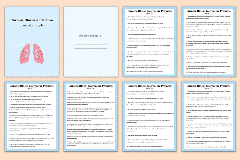 Chronic Illness Reflection Prompts for Personal Growth - CraftNest - Digital Crafting and Art