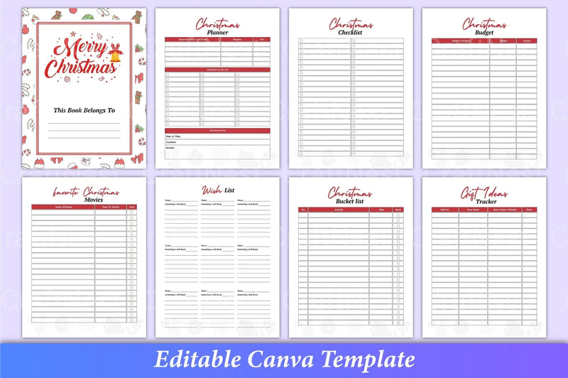 Christmas Planner Canva Interior Design - CraftNest - Digital Crafting and Art
