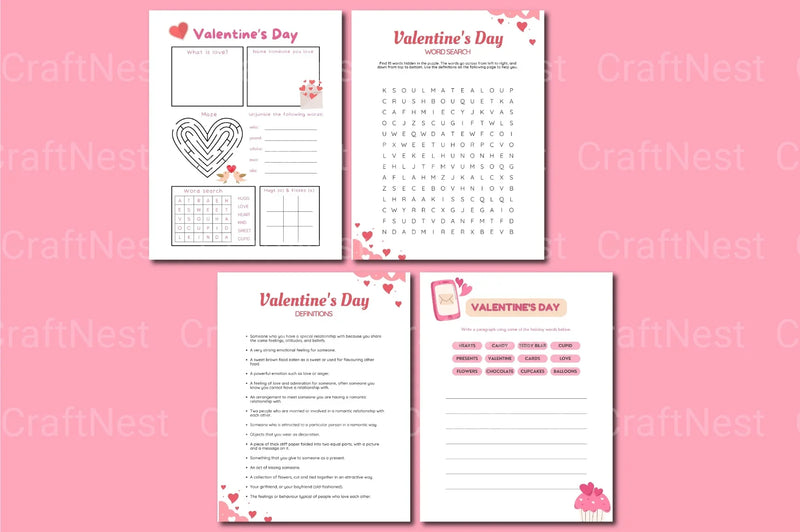 Valentine's Day Coloring Book for Kids - CraftNest - Digital Crafting and Art