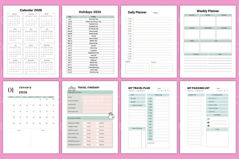 Travel Planner Guide - CraftNest - Digital Crafting and Art