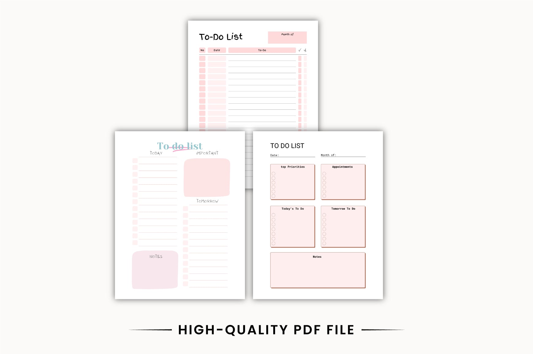 Productivity To-Do List Planner
