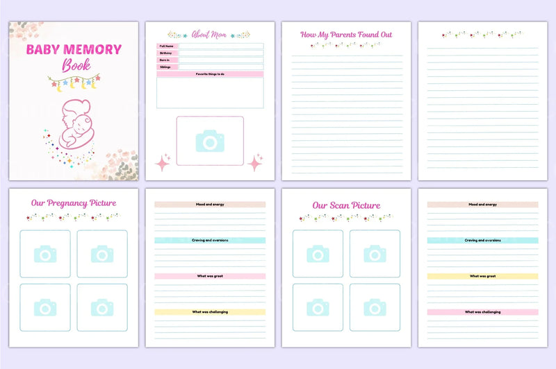 Baby Memory Book: Capture Precious Moments - CraftNest - Digital Crafting and Art