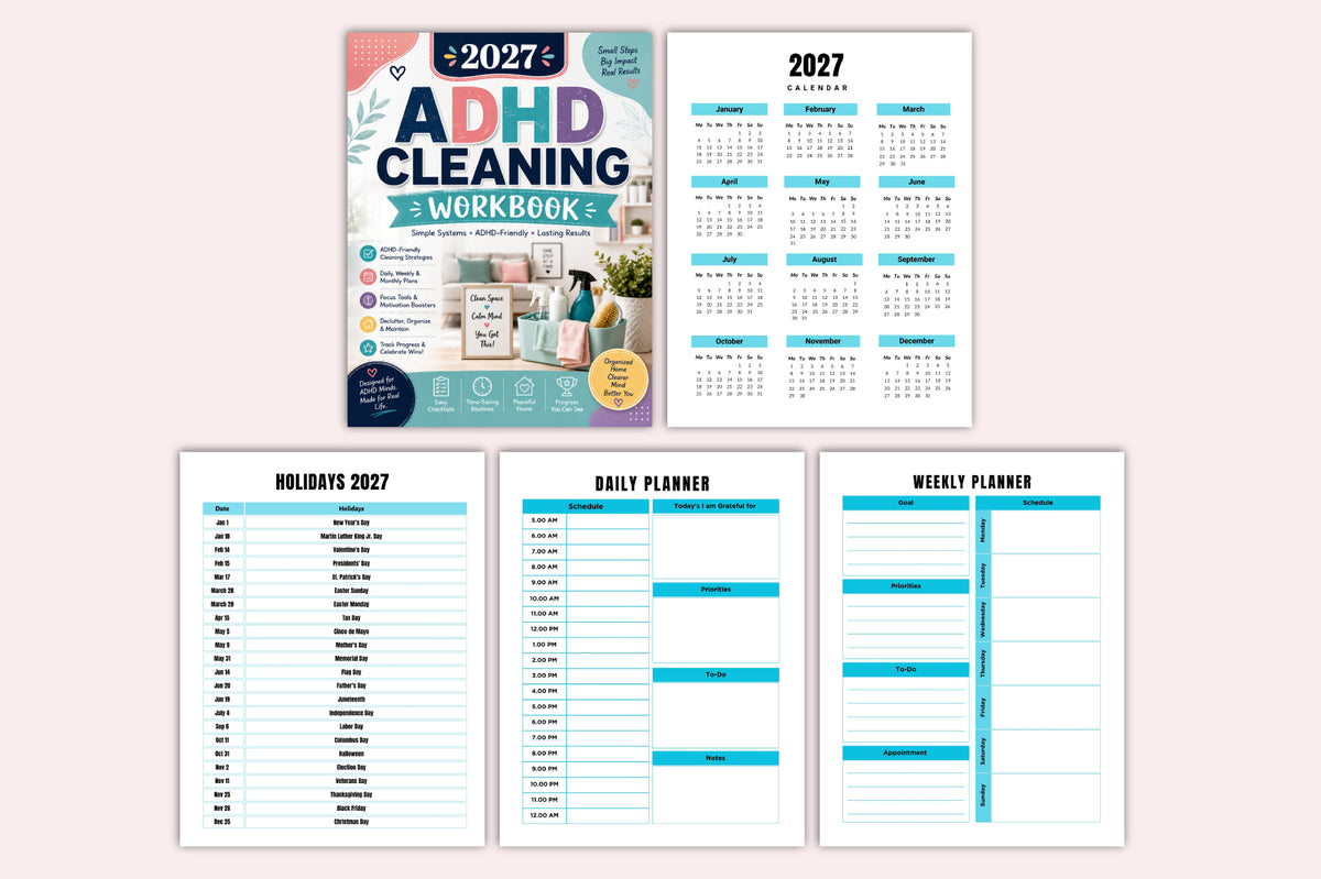 Adhd Cleaning Workbook 2027