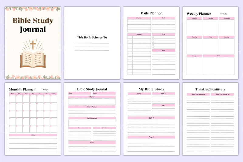 Bible Study Planner Template - CraftNest - Digital Crafting and Art