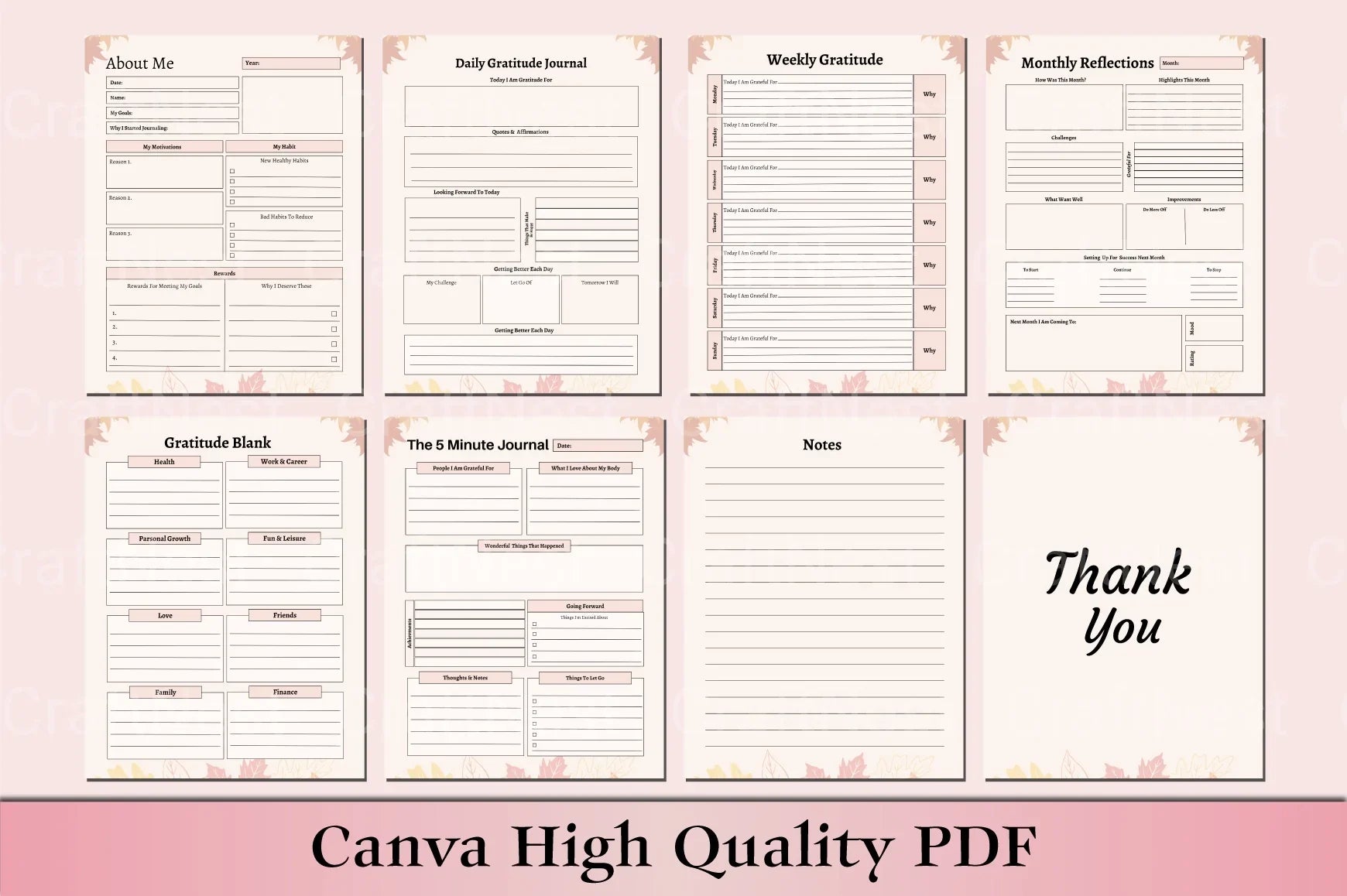 Gratitude Canva Design - CraftNest - Digital Crafting and Art