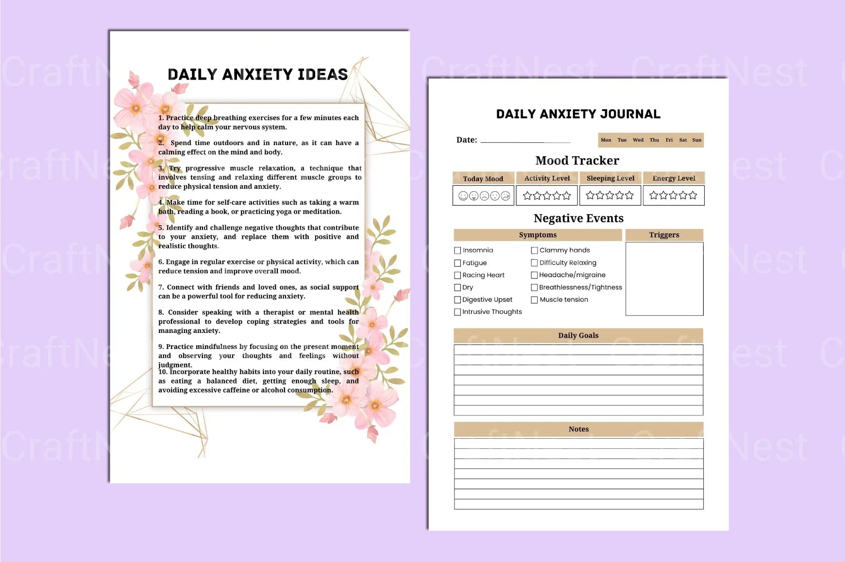 Daily Anxiety Management Tips - CraftNest - Digital Crafting and Art