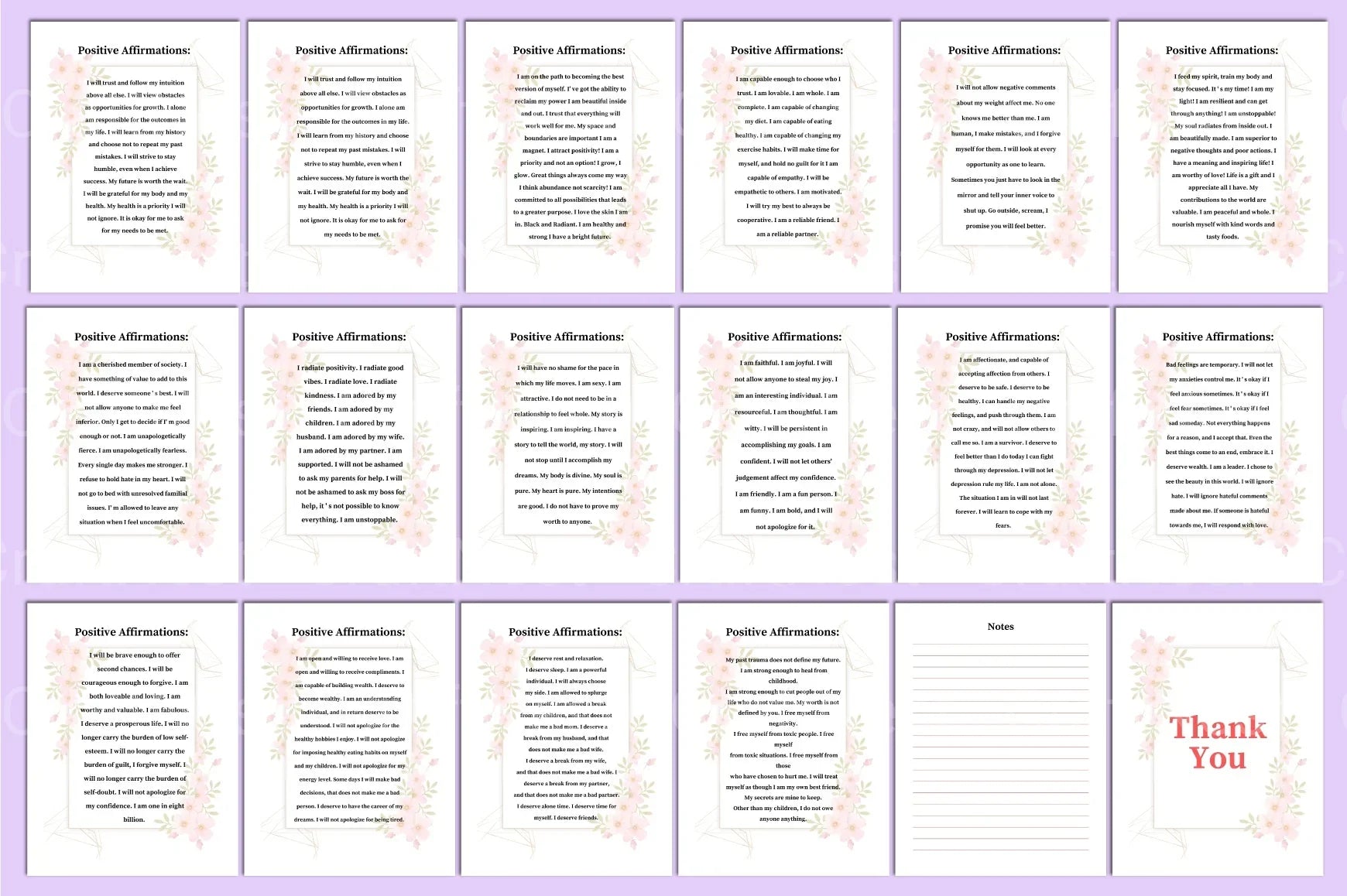 Positive Affirmations for Women - CraftNest - Digital Crafting and Art
