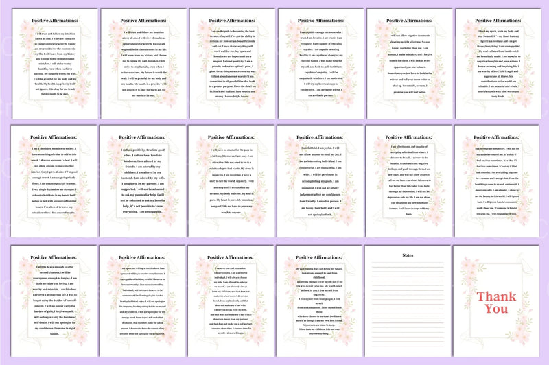 Positive Affirmations for Women - CraftNest - Digital Crafting and Art