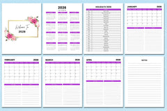 Monthly Agenda Planner - CraftNest - Digital Crafting and Art