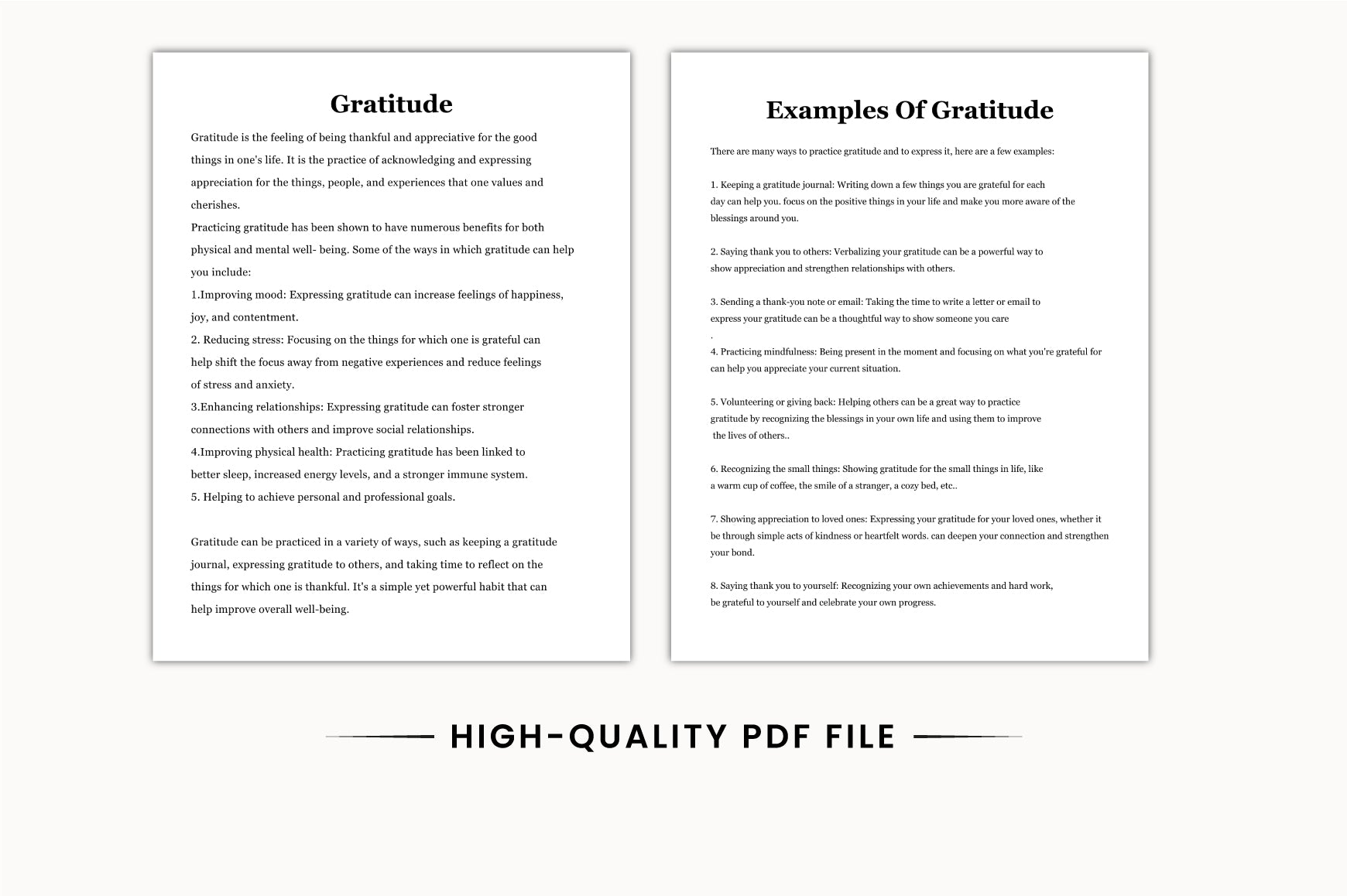 Daily Gratitude Reflection Journal