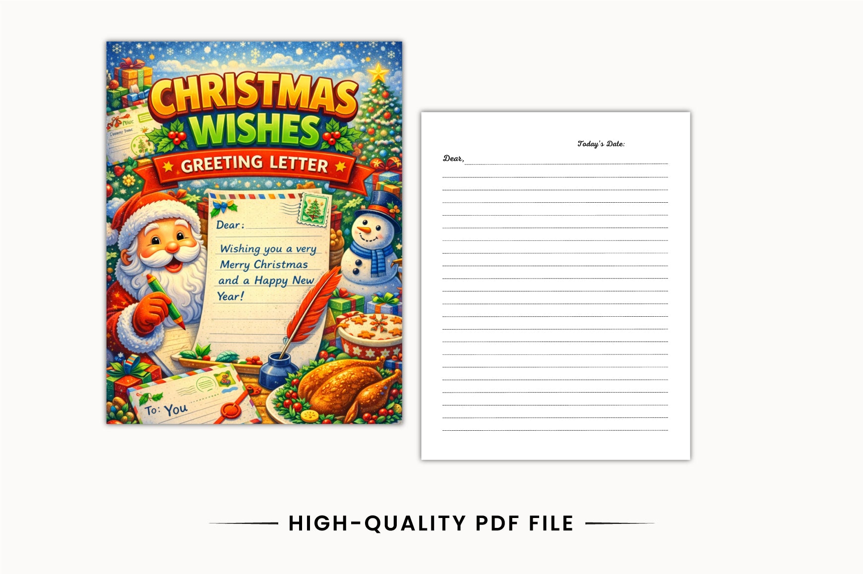 Christmas Wishes Greeting Letter Planner