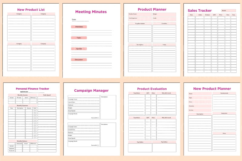 Side Hustle Planner - CraftNest - Digital Crafting and Art