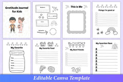 Gratitude Journal for Kids Canva Interior - CraftNest - Digital Crafting and Art