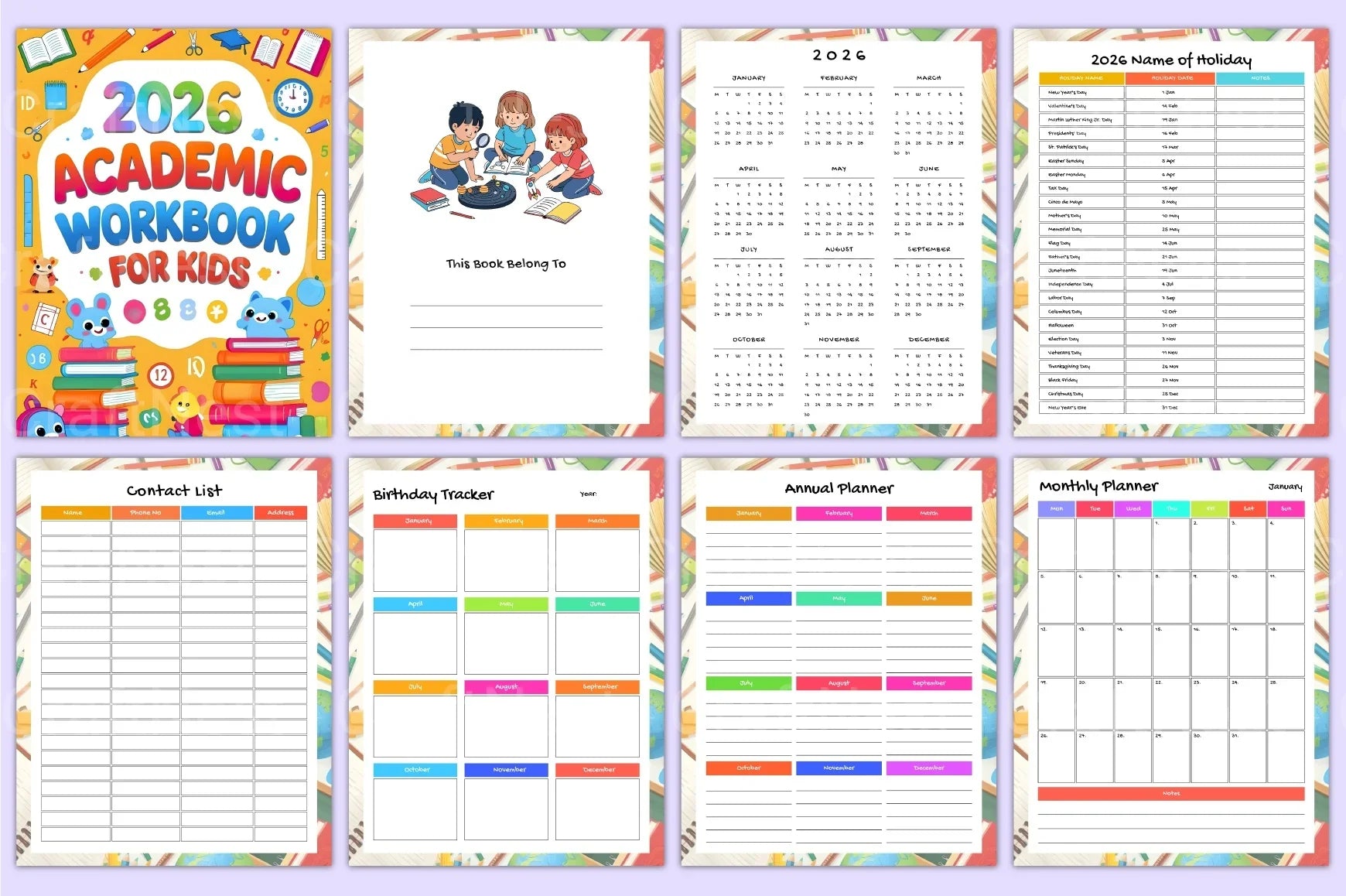 Academic Workbook for Kids - CraftNest - Digital Crafting and Art
