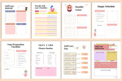 Self Care Wellness Planner for Personal Growth - CraftNest - Digital Crafting and Art