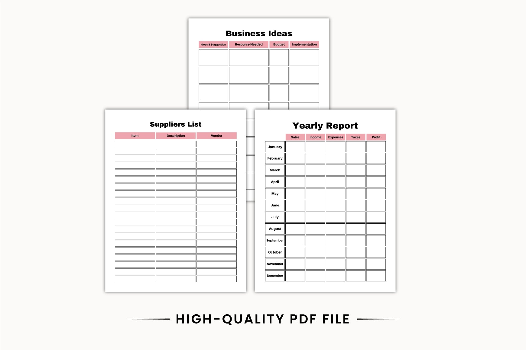 Creative Craft Business Planner