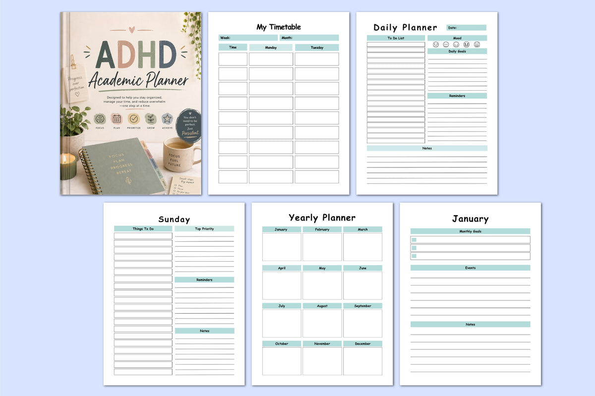 ADHD Academic Planner for Students