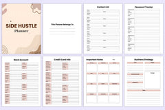 Side Hustle Planner for Entrepreneurs - CraftNest - Digital Crafting and Art