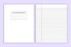 College Ruled Composition Notebook - CraftNest - Digital Crafting and Art