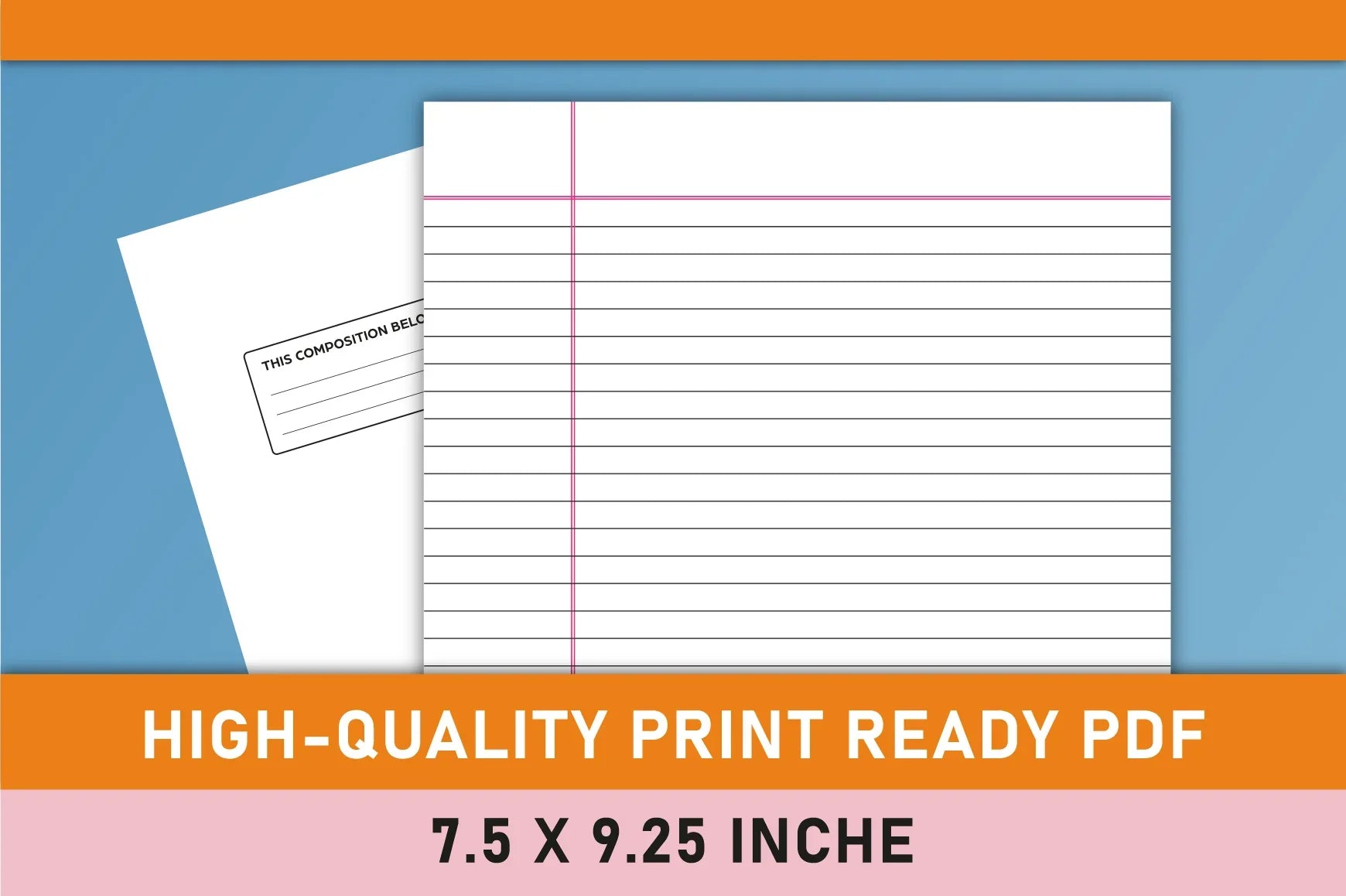 Composition Notebook Planner - CraftNest - Digital Crafting and Art