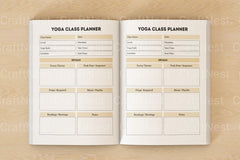 Yoga Class Planner - CraftNest - Digital Crafting and Art