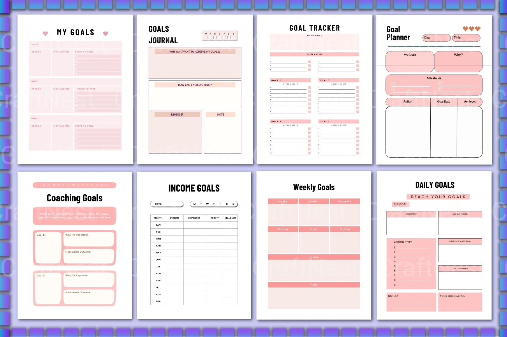 Goal Planner Guide - CraftNest - Digital Crafting and Art