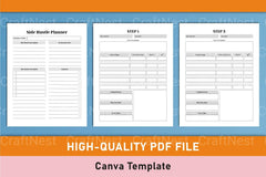 Side Hustle Project Planner Template on Canva - CraftNest - Digital Crafting and Art