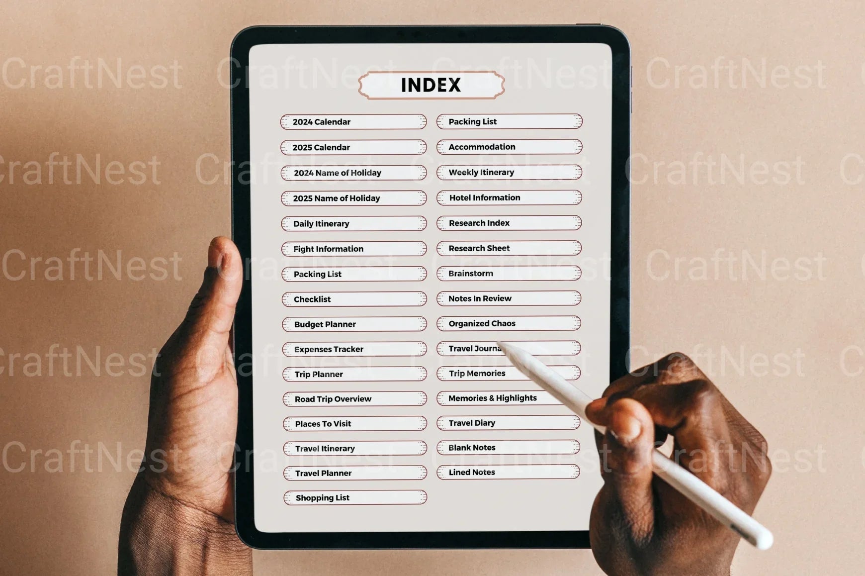 Travel Planner Guide - CraftNest - Digital Crafting and Art
