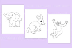 Cute Animals Coloring Book - CraftNest - Digital Crafting and Art