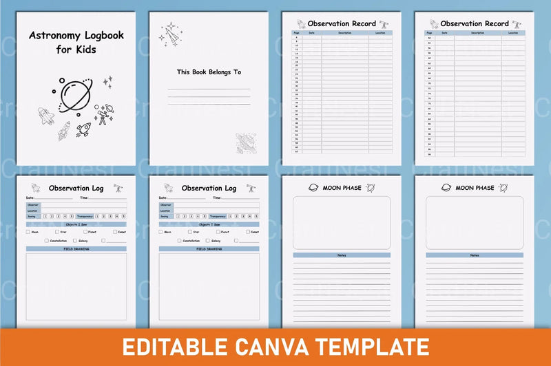 Astronomy Logbook for Kids: Explore the Stars - CraftNest - Digital Crafting and Art