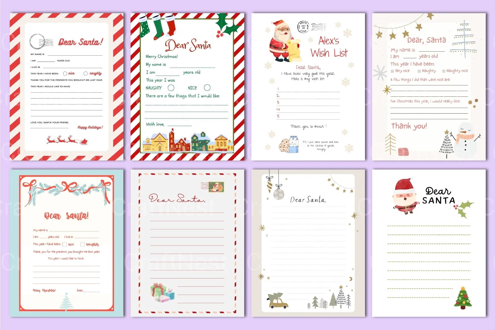 Santa Letter Template for Christmas - CraftNest - Digital Crafting and Art