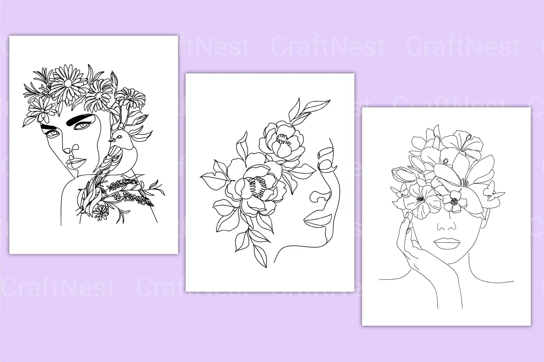 Flower Girl Coloring Page - CraftNest - Digital Crafting and Art
