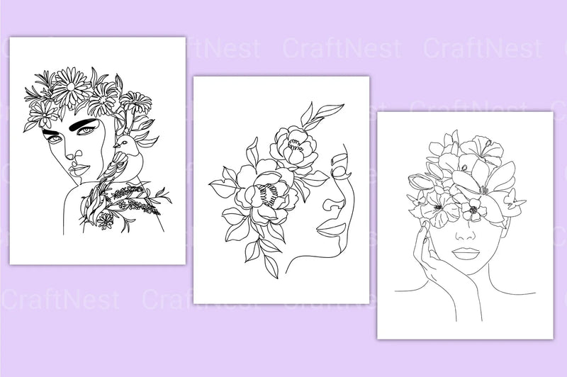 Flower Girl Coloring Page - CraftNest - Digital Crafting and Art