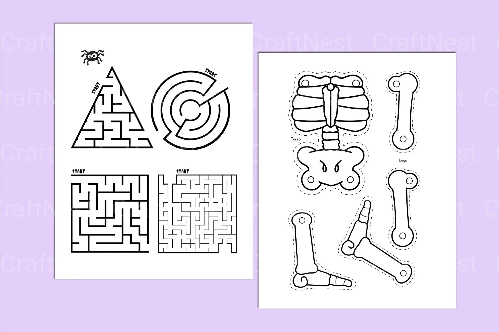 Halloween Activity Book for Kids - CraftNest - Digital Crafting and Art