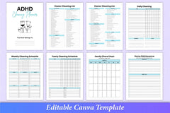 ADHD Cleaning Planner: Effective Organization Tool - CraftNest - Digital Crafting and Art