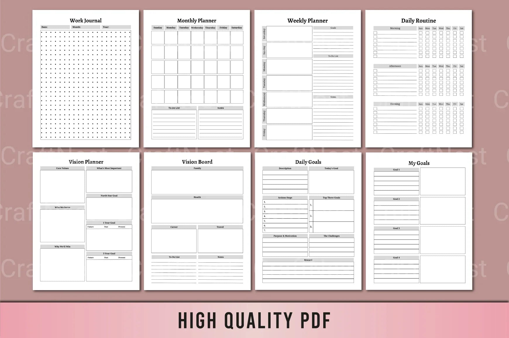 Life Planner: Organize Your Day with Ease - CraftNest - Digital Crafting and Art