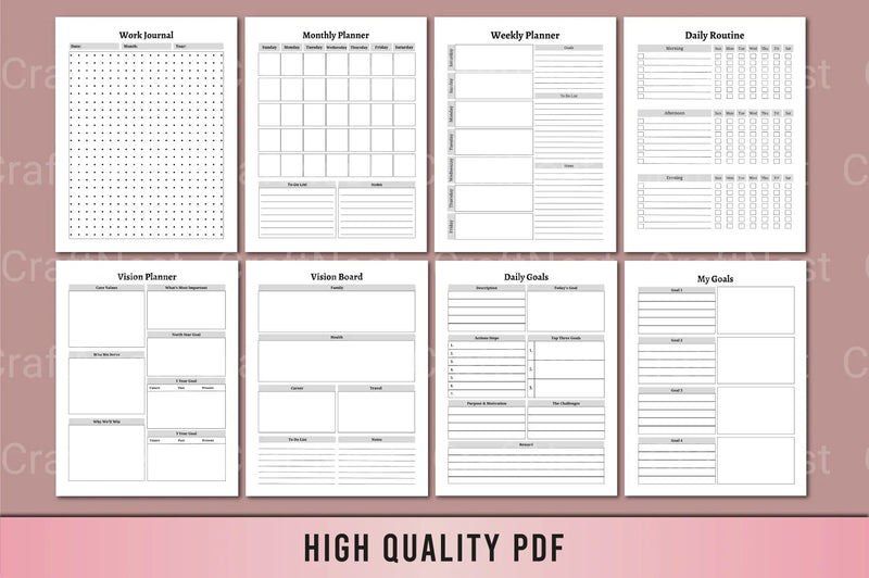 Life Planner: Organize Your Day with Ease - CraftNest - Digital Crafting and Art