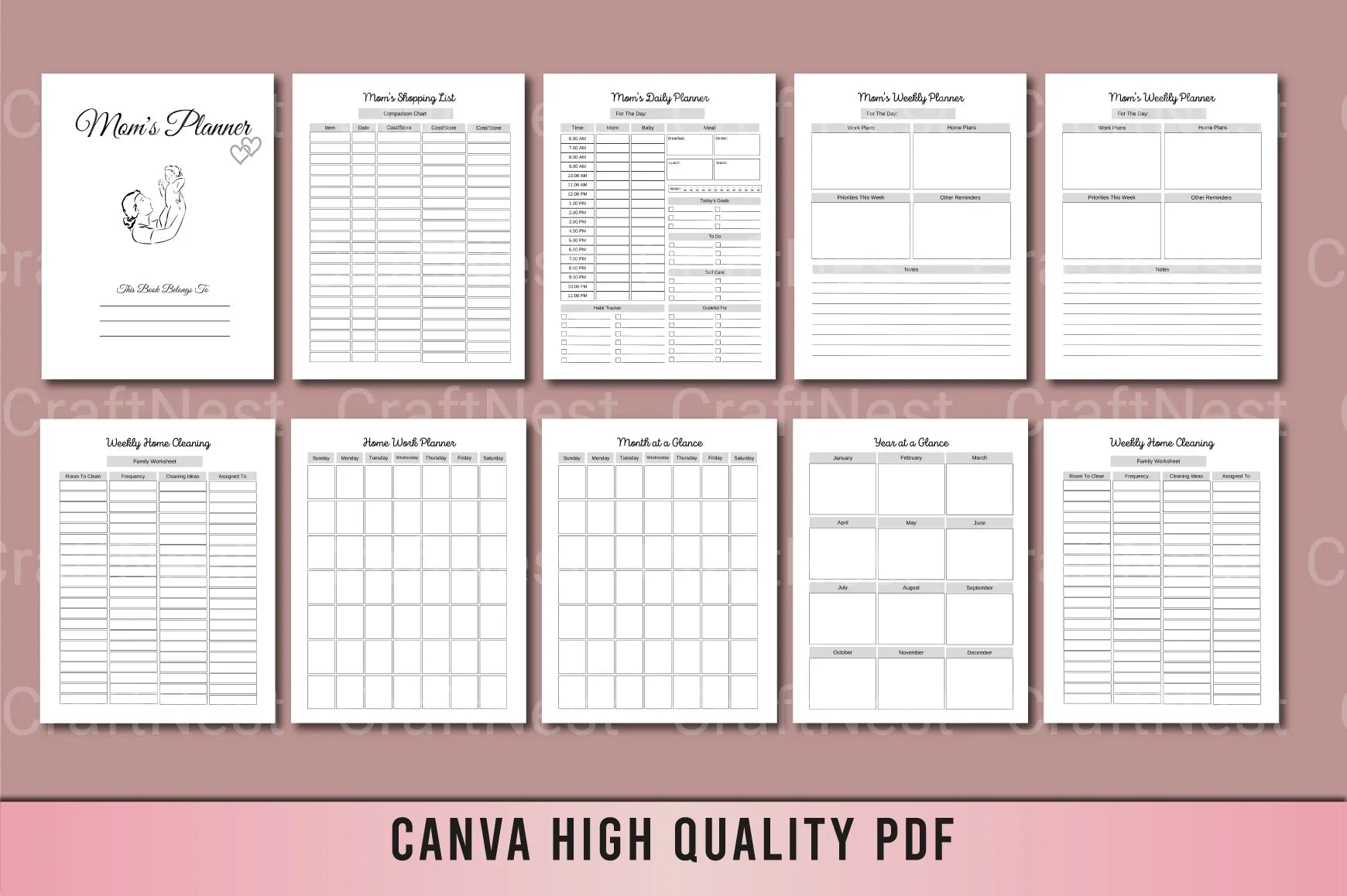Ultimate Mom Planner for Busy Moms - CraftNest - Digital Crafting and Art