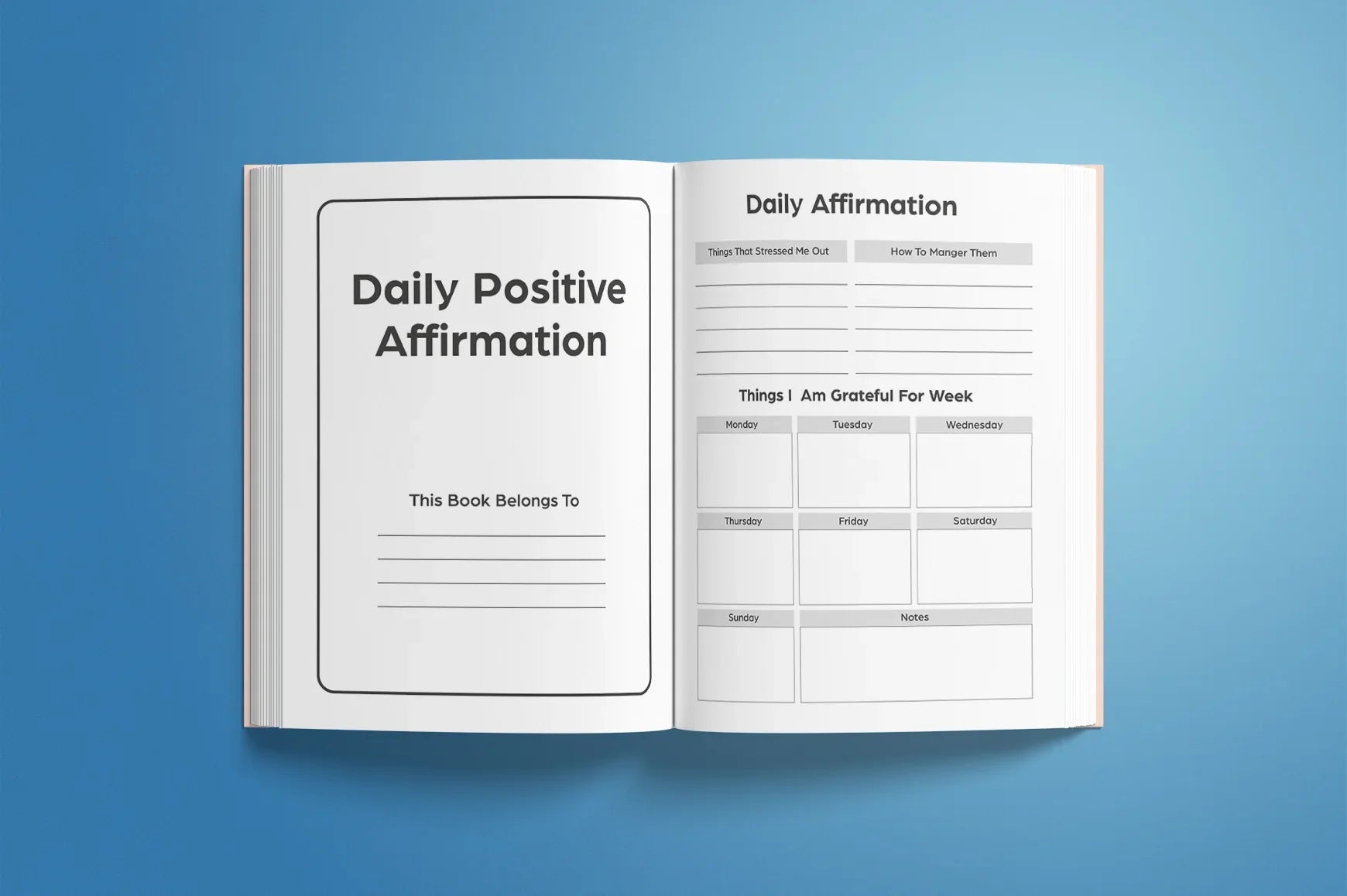 Daily Positive Affirmation Planner - CraftNest - Digital Crafting and Art